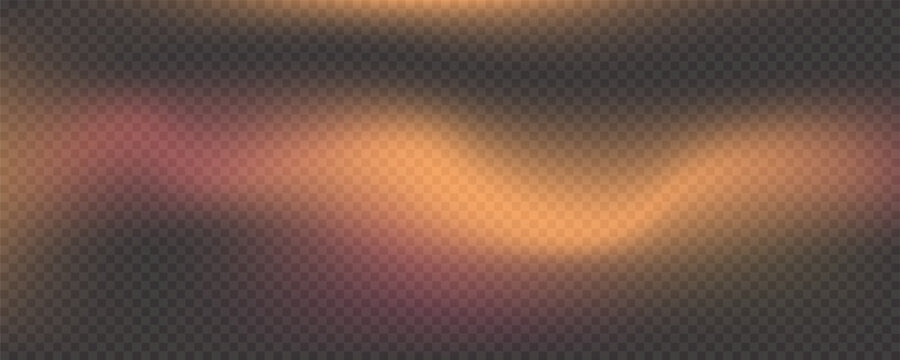 Red orange light leak film overlay effect on transparent checkered background for vintage photo design and creative digital compositing