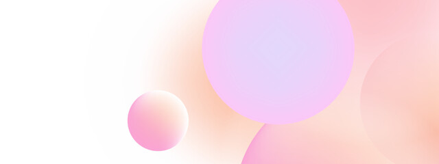 Clean abstract design featuring a few soft pink spheres with gentle gradients and shadows against a bright white background