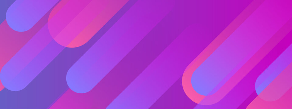 Energetic abstract background with vibrant violet and pink diagonal pill shapes creating a rhythmic pattern