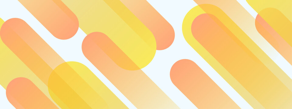 Bright and cheerful abstract background featuring soft orange and yellow rounded shapes on a pale base