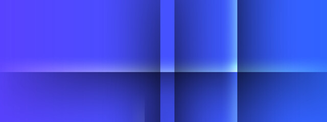 Obraz premium Modern Blue Intersecting Rectangular Planes with Soft Glowing Edges