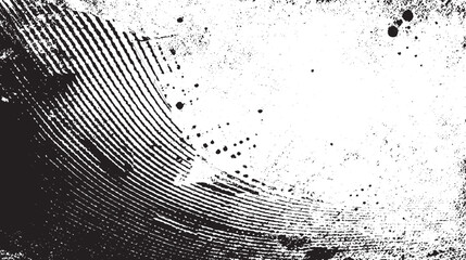 Grungy abstract background with curved lines and ink splatters in a monochromatic palette offering a distressed and artistic feel for