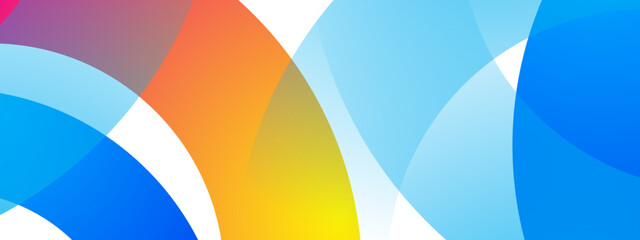 Obraz premium Fluid Bright Wave Background with Blue Orange and Yellow Gradients