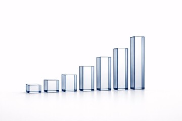 Transparent Glass Growth Concept Representing Steady Investment Progress