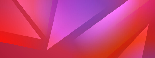 Obraz premium Intense warm tones of pink and orange blended with sharp geometric edges creating a bold and energetic visual movement