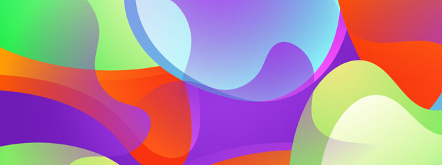 Obraz premium Dynamic multi color fluid waves overlapping in a vibrant and artistic composition for creative projects