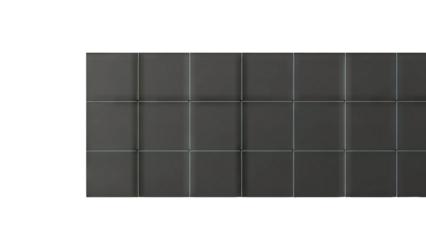 Grid of dark gray square tiles with white grout lines