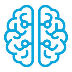 Technology brain icon vector illustration isolated
