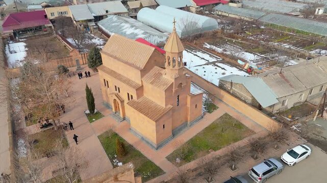 Church of the Holy Virgin of Norabats with drone