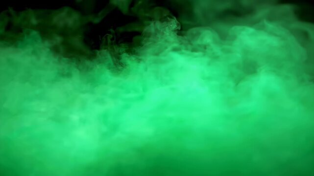 Abstract green smoke with soft light and deep texture, festive atmospheric background inspired by Irish colors, suitable for seasonal design and celebrations. St. Patric's day