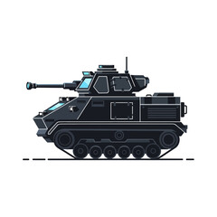 Fototapeta premium Modern Armored Combat Vehicle Illustration - Military Tank Design