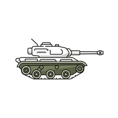 Modern Military Tank Illustration - Flat Design