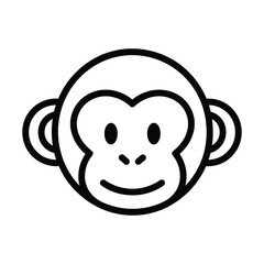 Monkey face silhouette illustration