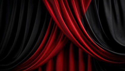 red velvet curtain