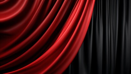 red velvet curtain