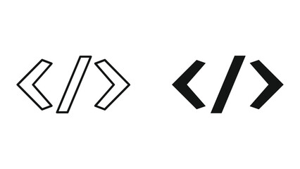 Obraz premium Code bracket symbols for web development