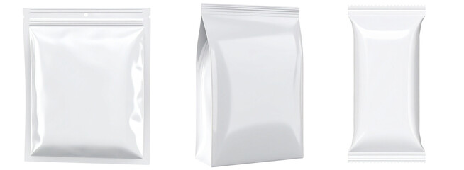 Set of white box package isolated object