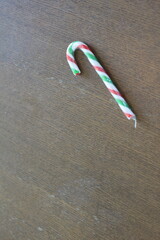 Candy on a wooden table.