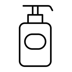 Obraz premium Liquid soap dispenser bottle, linear icon. Hand hygiene, bathroom accessories, skincare, and washing. Line with editable stroke