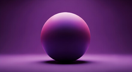 A purple Circle object with a subtle gradient and shadow on a matching purple background with spotlight effect