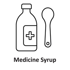 Medicine Syrup Vector Icon which can easily modify or edit