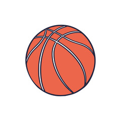 Flat Basketball Vector Illustration Icon Set for Sports Design