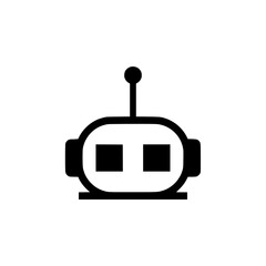 Obraz premium Minimalist chatbot robot icon for artificial intelligence technology.