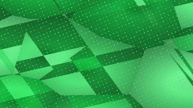 Performing Abstract Motion in Bright Green Geometric Space