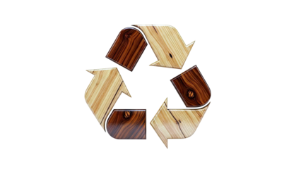 Wooden Recycling Symbol