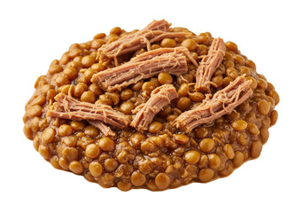 Obraz premium round caramel peanut brittle with sesame seeds