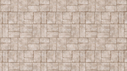 Obraz premium Beige stone tile background texture 3D render.