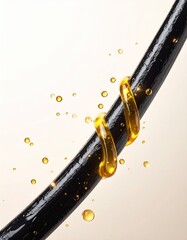 ツヤと補修を両立するキューティクルケア ヘアオイルマクロ表現 ジェネレーティブAI