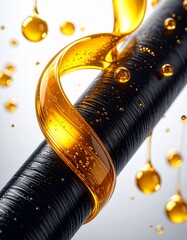 なめらかなキューティクルへ導くヘアオイル 髪補修マクロ表現 ジェネレーティブAI