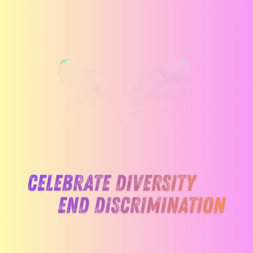 Zero Discrimination Day Concept Animation with Colorful 3D Pastel Butterfly