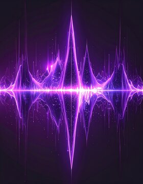 A purple waveform pattern on a dark background