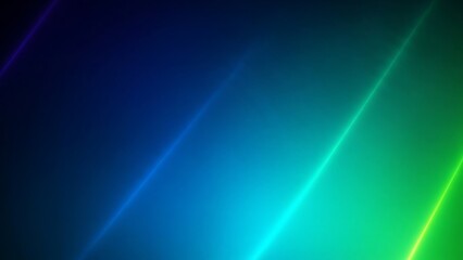 Fototapeta premium Futuristic neon light streaks on dark background futuristic background blue green gradient glowing lines