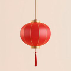 The red lantern illustration standing out against the background