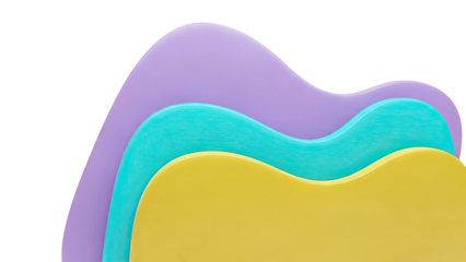 Abstract layered waves in pastel colors