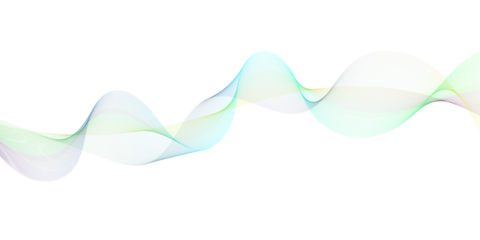 Subtle pastel waves flow across  gradient with a smooth transition of colors creating an elegant abstract design on transparent background