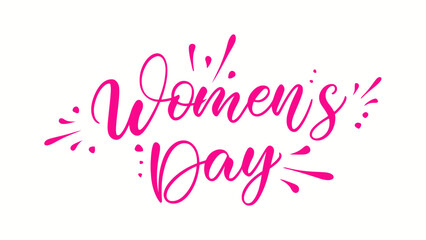 Modern Brush Stroke Typography for International Women's Day, Creative Hand-Lettered Graphic for Empowering Social Media Content