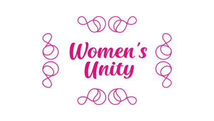 Women unity and solidarity illustration featuring multiple diverse female icons for social awareness