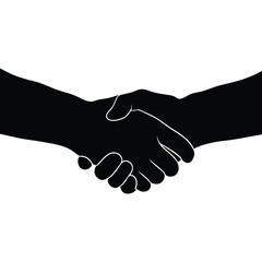 Handshake silhouette graphic