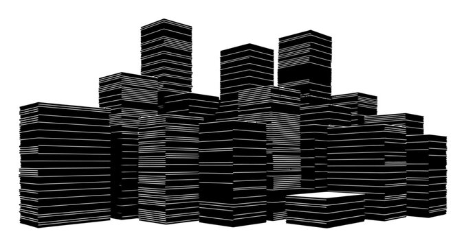 Copper Cathodes Stack - Minimalist Vector Illustration