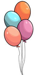 Colorful Cartoon Balloons Illustration