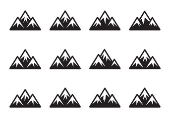 Majestic mountains silhouette with evergreen forest