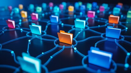 Global digital communication network concept with connected devices and data
