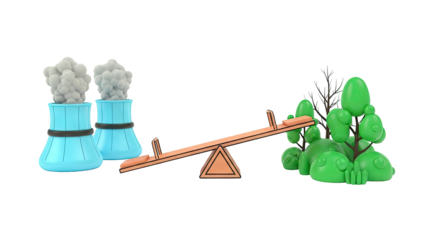 Balance Scale: Nature vs. Industry