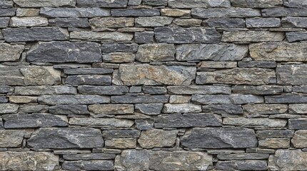 Fototapeta premium Seamless stacked natural stone wall texture background