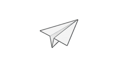 Minimalist Paper Airplane Icon