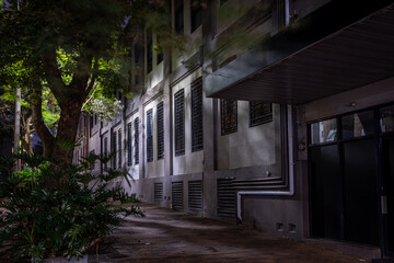 Urban scene at night